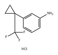 Benzenamine, 3-[1-(trifluoromethyl)cyclopropyl]-, hydrochloride (1:1) Struktur