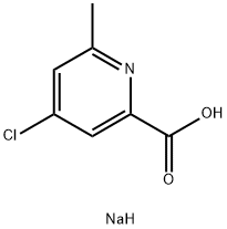2-Pyridinecarboxylic acid, 4-chloro-6-methyl-, sodium salt (1:1) Structure