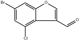 6-Bromo-4-chlorobenzofuran-3-carbaldehyde Struktur