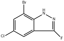 7-Bromo-5-chloro-3-fluoro-1H-indazole 化学構造式