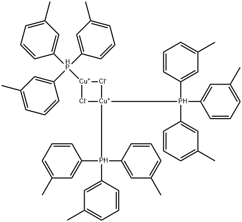 (tri(m-tolyl)phosphine)2Cu(μ-I)2Cu(tri(m-tolyl)phosphine) Structure