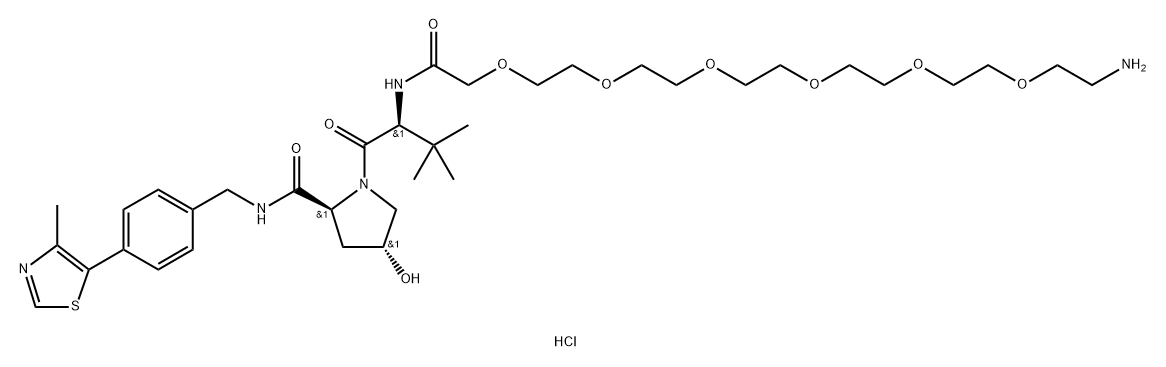 (S,R,S)-AHPC-PEG6-NH2(dihydrochloride) Structure