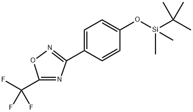 3-(4-((tert-butyldimethylsilyl)oxy)phenyl)-5-(trifluoromethyl)-1,2,4-oxadiazole 化学構造式