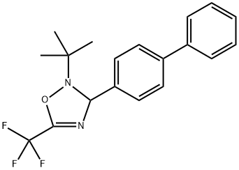 3-([1,1'-biphenyl]-4-yl)-2-(tert-butyl)-5-(trifluoromethyl)-2,3-dihydro-1,2,4-oxadiazole 化学構造式