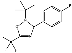 2-(tert-butyl)-3-(4-fluorophenyl)-5-(trifluoromethyl)-2,3-dihydro-1,2,4-oxadiazole Structure