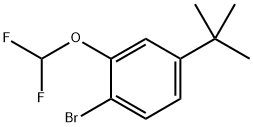 1-Bromo-4-(tert-butyl)-2-(difluoromethoxy)benzene 化学構造式