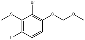 (2-Bromo-6-fluoro-3-(methoxymethoxy)phenyl)(methyl)sulfane 化学構造式