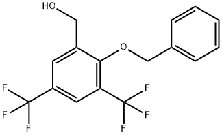 (2-(Benzyloxy)-3,5-bis(trifluoromethyl)phenyl)methanol 结构式