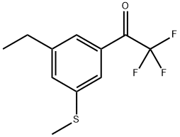 1-(3-Ethyl-5-(methylthio)phenyl)-2,2,2-trifluoroethanone 结构式