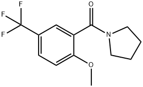 (2-Methoxy-5-(trifluoromethyl)phenyl)(pyrrolidin-1-yl)methanone Structure