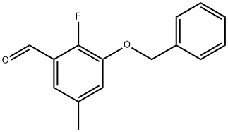 3-(Benzyloxy)-2-fluoro-5-methylbenzaldehyde Structure