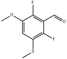 2,6-Difluoro-3-methoxy-5-(methylthio)benzaldehyde,2764731-66-8,结构式