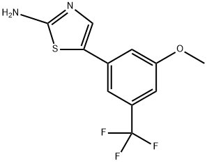 5-(3-Methoxy-5-(trifluoromethyl)phenyl)thiazol-2-amine Structure