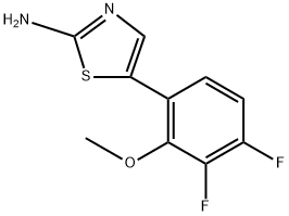 5-(3,4-Difluoro-2-methoxyphenyl)thiazol-2-amine 化学構造式