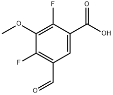 2,4-Difluoro-5-formyl-3-methoxybenzoic acid Structure