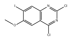 2,4-二氯-7-碘-6-甲氧基喹唑啉,2764993-12-4,结构式