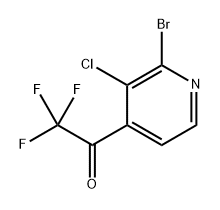1-(2-Bromo-3-chloropyridin-4-yl)-2,2,2-trifluoroethanone Struktur