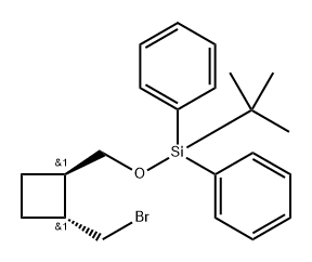 (((1R,2R)-2-(溴甲基)环丁基)甲氧基)(叔丁基)二苯基硅烷, 2765077-12-9, 结构式