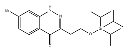 7-Bromo-3-(2-((triisopropylsilyl)oxy)ethyl)cinnolin-4(1H)-one Struktur