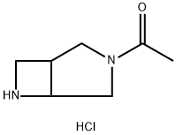 Ethanone, 1-(3,6-diazabicyclo[3.2.0]hept-3-yl)-, hydrochloride (1:1) 化学構造式