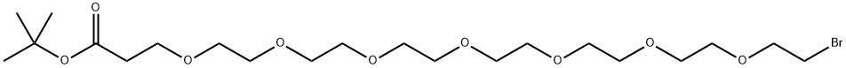 溴-七聚乙二醇-丙酸叔丁酯,2766000-37-5,结构式