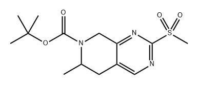 6-甲基-2-(甲基磺酰基)-5,8-二氢吡啶并[3,4-D]嘧啶-7(6H)-羧酸叔丁酯 结构式