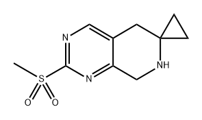 2'-(甲基磺酰基)-7',8'-二氢-5'H-螺[环丙烷-1,6'-吡啶并[3,4-D]嘧啶] 结构式