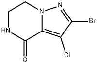 2-Bromo-3-chloro-6,7-dihydropyrazolo[1,5-a]pyrazin-4(5H)-one Struktur