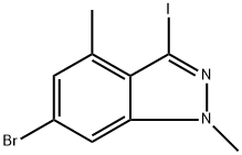 6-Dromo-3-iodo-1,4-dimethyl-1H-indazole Structure