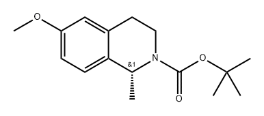 tert-butyl (R)-6-methoxy-1-methyl-3,4-dihydroisoquinoline-2(1H)-carboxylate 结构式