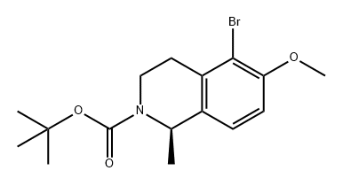 tert-Butyl?(R)-5-bromo-6-methoxy-1-methyl-3,4-dihydroisoquinoline-2(1H)-carboxylate Structure