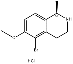 (R)-5-溴-6-甲氧基-1-甲基-1,2,3,4-四氢异喹啉盐酸盐 结构式