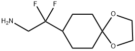 1,4-Dioxaspiro[4.5]decane-8-ethanamine, β,β-difluoro- Structure