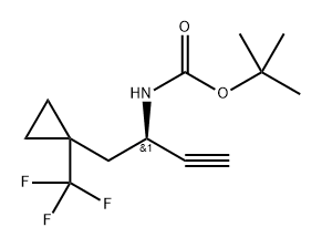 (R)-tert-Butyl (1-(1-(trifluoromethyl)cyclopropyl)but-3-yn-2-yl)carbamate Structure