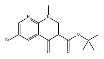 tert-Butyl 6-bromo-1-methyl-4-oxo-1,4-dihydro-1,8-naphthyridine-3-carboxylate Structure