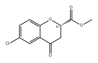 methyl (S)-6-chloro-4-oxochromane-2-carboxylate 化学構造式