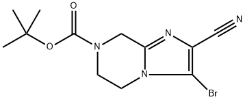 tert-Butyl 3-bromo-2-cyano-5,6-dihydroimidazo[1,2-a]pyrazine-7(8H)-carboxylate Structure