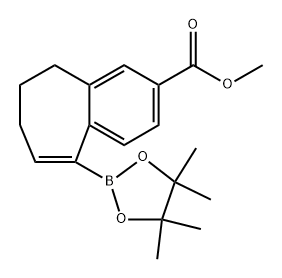Methyl 9-(4,4,5,5-tetramethyl-1,3,2-dioxaborolan-2-yl)-6,7-dihydro-5H-benzo[7]annulene-3-carboxylate Structure
