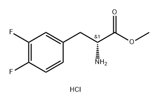 D-Phenylalanine, 3,4-difluoro-, methyl ester, hydrochloride (1:1) Struktur