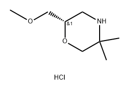 Morpholine,2-(methoxymethyl)-5,5-dimethyl-,hydrochloride,(2S)- Structure