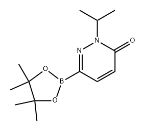 2-异丙基-6-(4,4,5,5-四甲基-1,3,2-二氧硼杂环戊烷-2-基)哒嗪-3(2H)-酮,2768712-84-9,结构式