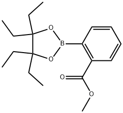 Benzoic acid, 2-(4,4,5,5-tetraethyl-1,3,2-dioxaborolan-2-yl)-, methyl ester Structure