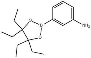 Benzenamine, 3-(4,4,5,5-tetraethyl-1,3,2-dioxaborolan-2-yl)- Structure