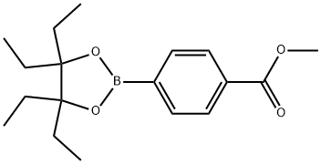Benzoic acid, 4-(4,4,5,5-tetraethyl-1,3,2-dioxaborolan-2-yl)-, methyl ester Struktur