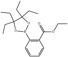 苯甲酸,2-(4,4,5,5-四乙基-1,3,2-二氧硼杂硼烷-2-基)-乙酯 结构式