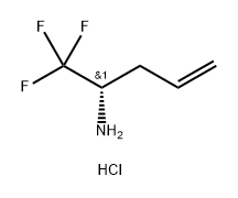 4-Penten-2-amine, 1,1,1-trifluoro-, hydrochloride (1:1), (2S)- 化学構造式