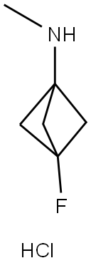 Bicyclo[1.1.1]pentan-1-amine, 3-fluoro-N-methyl-, hydrochloride (1:1) Struktur