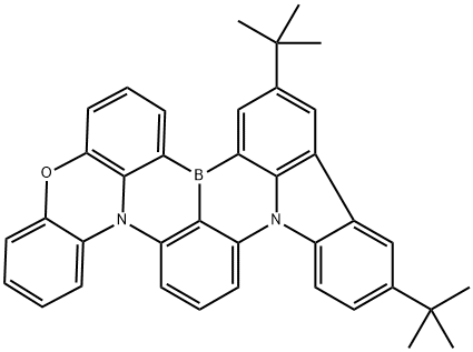 10,13-di-tert-butyl-5-oxa-15b,18b-diaza-8b-borabenzo[j]fluoreno[1,9-ab]perylene Structure