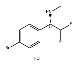 Benzenemethanamine, 4-bromo-α-(difluoromethyl)-N-methyl-, hydrochloride (1:1), (αS)- Structure