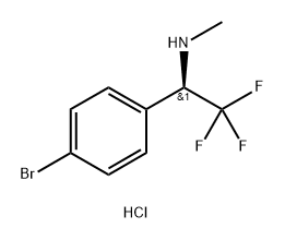 Benzenemethanamine, 4-bromo-N-methyl-α-(trifluoromethyl)-, hydrochloride (1:1), (αR)- Structure